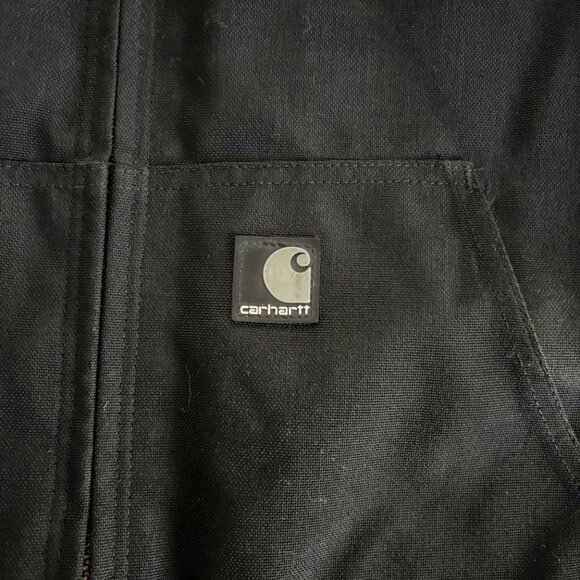 Carhartt Jacket 4XL Tall Arctic Quilted Black J133 Nylon Canvas Extremes Coat - Picture 4 of 13